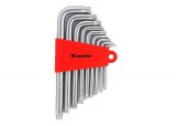 MTX torx fényes extra hosszú kulcsszett T10-T50 CrV 9db