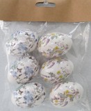 Műa.Tojásx6 Fehér Virágos4X6 072316