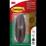 Műanyag akasztó, ovális, bronz, L méret, 1 db, 3M SCOTCH "Command™" (3M000094)