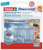 Műanyag akasztó ragasztócsíkkal, TESA "Powerstrips®", átlátszó