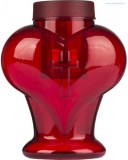 Műanyag szív alakú mécses piros és fehér színben