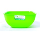 Műanyag szögletes tálka többféle színben 1,3L 16x16x8cm