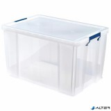 Műanyag tároló doboz, átlátszó, 85 liter, FELLOWES, "ProStore™"