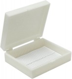 Műanyag tároló doboz mikroszkóp preparátumokhoz (25 db)