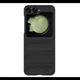 Műanyag telefonvédő (ütésállóság, kameravédő, 3D) FEKETE Samsung Galaxy Z Flip6 (SM-F741) "Gigapack csomagolás" (GP-159372) (GP-159372)