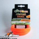 Műanyag vágószál 1,3 mm x 15 m négyzet profi, papír blisteren