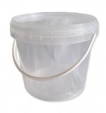 Műanyag vödör fedővel (átlátszó) - 2,5 L