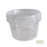 Műanyag vödör fedővel (átlátszó) - 500 ml