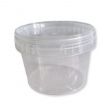 Műanyag vödör fedővel (átlátszó) - 500 ml