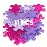 Muffik: Szenzoros ortopédiai szőnyeg szett, lila-rózsaszín - 11 db-os