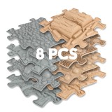 Muffik: Szenzoros ortopédiai szőnyeg szett, természetes - 8 db-os