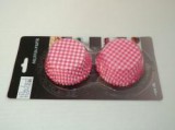 Muffinpapír pink kockás 100 db, nagy (72101-2)