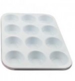 Muffinsütő kerámia bevonattal 12 db-os, vegyes színben (11837)