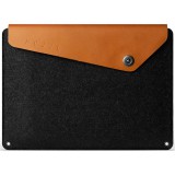 Mujjo Folio Sleeve - 12" Macbook belecsúsztatós bőr tok - fekete / barna