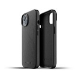 Mujjo Leather Slim - iPhone 13 valódi bőrtok - fekete