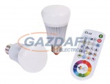 MÜLLER LICHT 400008 iDual LED fényforrás. E27 11W RGB, távirányítóval, 2 db