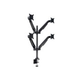 Multibrackets 4 karos asztali konzol, m vesa gas lift arm quad black (15-32", max.vesa: 100x100 mm, 10 kg) 7350022737235
