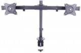 Multibrackets asztali rögzítő Deskmount Basic Dual, dönthető, forgatható konzol, 15-27", fekete 7350073733309
