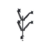 Multibrackets asztali rögzítő Gas Lift Quad, dönthető, forgatható 15-32", fekete