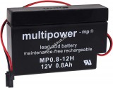 Multipower ólom akku MP0.8-12H szolár redőny otthon és ház 12V 0,8Ah