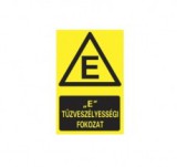 munkavédelmi matrica önt. 160x250 e tűzveszélyességi fokozat