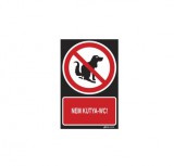 munkavédelmi tábla pvc 160x250 nem kutya wc!