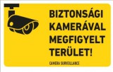 munkavédelmi tábla pvc 250x400 bizt.kamerával megf.terület