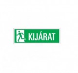 munkavédelmi tábla utánvilágító 300x100 kijárat