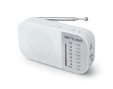 Muse M-025RW, analóg FM vételű, hordozható, fehér rádió