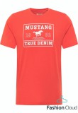 MUSTANG ALEX C Logo Férfi póló narancs piros