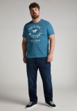 MUSTANG ALEX C PRINT Férfi póló kék