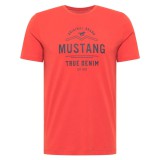 MUSTANG ARON C PRINT Férfi póló korall