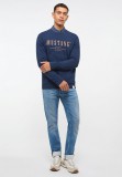 MUSTANG BEN CN LOGO navy Férfi pulóver