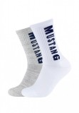 MUSTANG Férfi Sport zokni fehér-szürke 2p/csomag