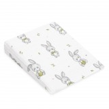 Muszelin Baba párna huzat- ék alakú New Baby STANDARD 30x37 cm bunny