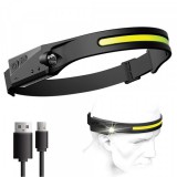 MUTA Fejlámpa LED-es, tölthető, 350 lumen