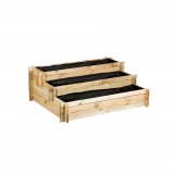 MUTA Fenyő magaságyás geotextíliával Natur Scala 3 szintes natúr 113x40x88cm