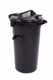 MUTA Háztartási kuka 50 L fekete, műanyag