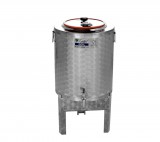 MUTA Inox olajtartály 100L kotyogóelőkészítéssel, lábbal Zottel