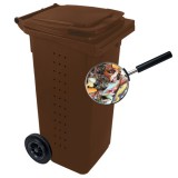 MUTA Komposzt BIO kuka 240 L BARNA kerekes