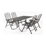 MWH BASANI S 4+ - KERTI FÉM BÚTOR KÉSZLET(4X SZÉK SAVOY, 1X UNIVERSAL 160ASZTAL)