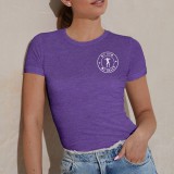 My gym my rules - női póló (lila ezüst mintával)