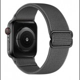 Mybandz Apple Watch 42/44mm állítható rugalmas szövet óraszíj szürke (APW423004) (APW423004) - Szíj