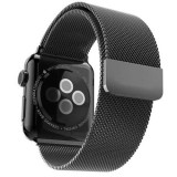 Mybandz Apple Watch 42/44mm Milánói fém óraszíj sötétszürke (APW421424) (APW421424) - Szíj