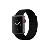 Mybandz Apple Watch 42/44mm szövet óraszíj fekete (APW421395) (APW421395) - Szíj