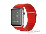 MyBandz Apple Watch utángyártott mágneses bőr óraszíj, piros, 42/44 mm