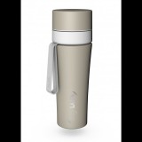 MyLAICA matt bézs színű rozsdamentes acél vízszűrős kulacs szilikon pánttal 0,55 liter (BR70C06) (BR70C06)