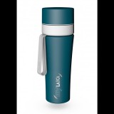 MyLAICA matt zöld színű rozsdamentes acél vízszűrős kulacs szilikon pánttal 0,55 liter (BR70A06) (BR70A06)