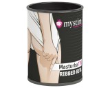 Mystim MasturbaTIN Ribbed Rita - lamellás maszturbátor (fehér)