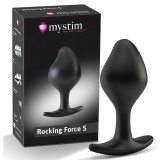 mystim Rocking Force S - elektro anál plug - kicsi (fekete)
